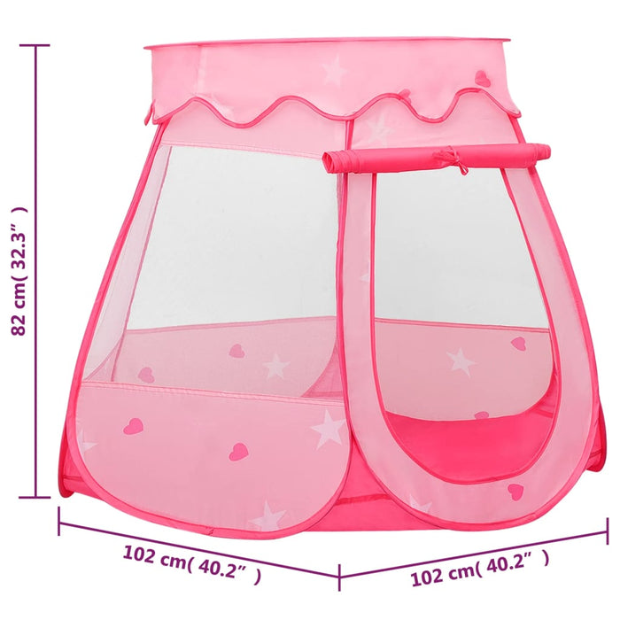 Leketelt for barn rosa 102x102x82 cm