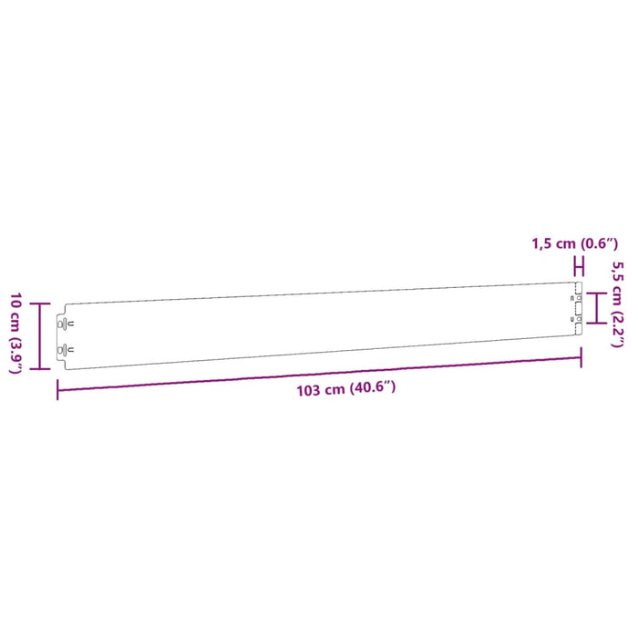 Plenkanter 50 stk 10x103 cm fleksibelt cortenstål