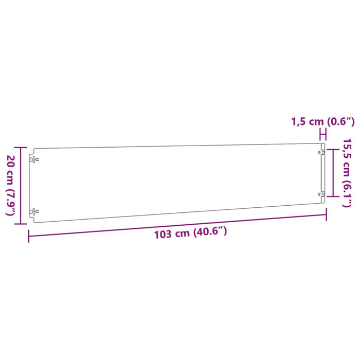 Plenkanter 10 stk 20x103 cm fleksibelt cortenstål