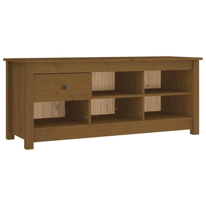 Skoskap honningbrun 110x38x45,5 cm heltre furu