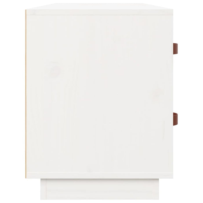 Skobenk hvit 100x34x45 cm heltre furu