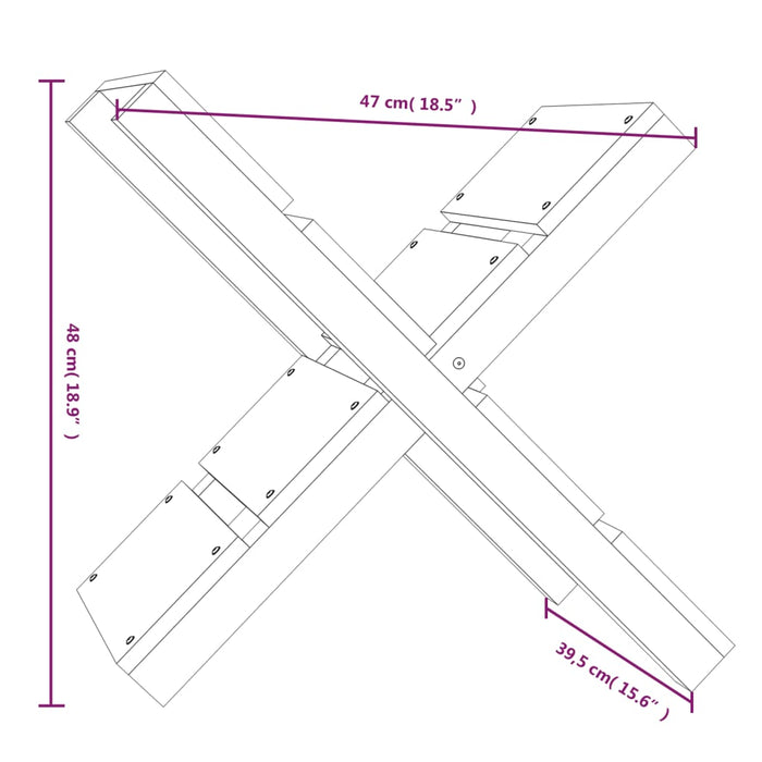 Vedstativ hvit 47x39,5x48 cm heltre furu