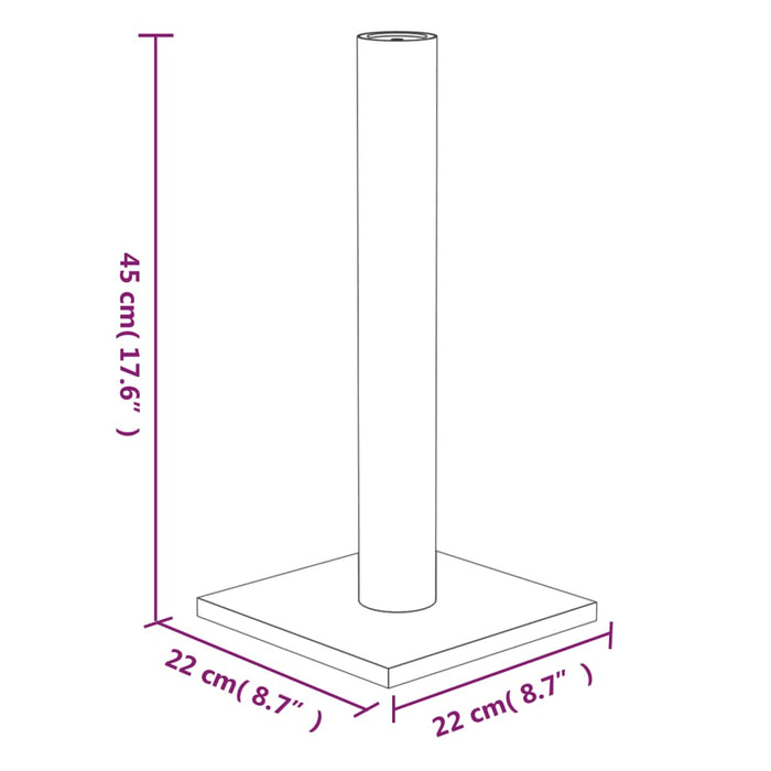 Klorestolpe kremhvit 22x22x45 cm