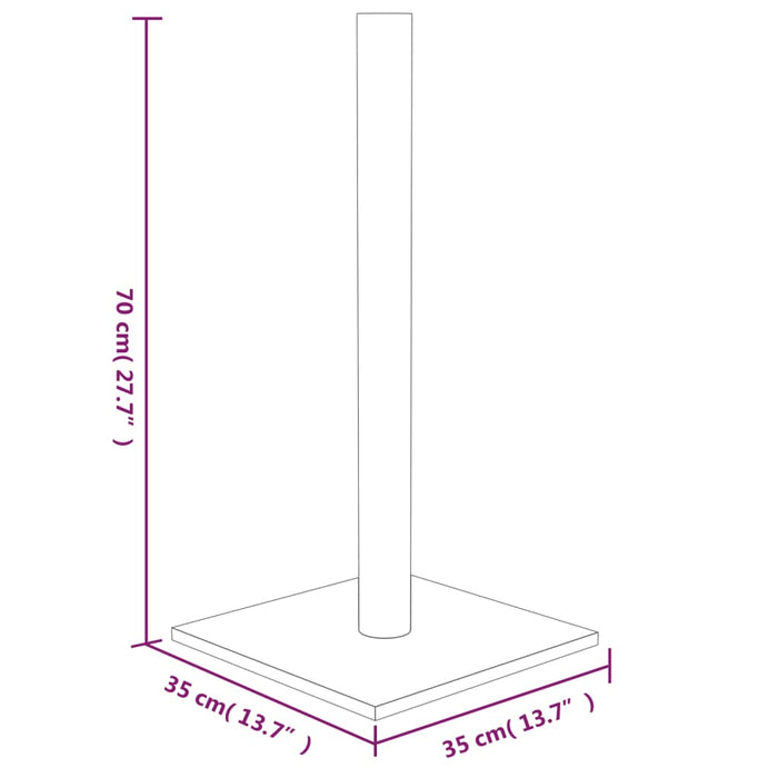 Klorestolpe kremhvit 35x35x70 cm