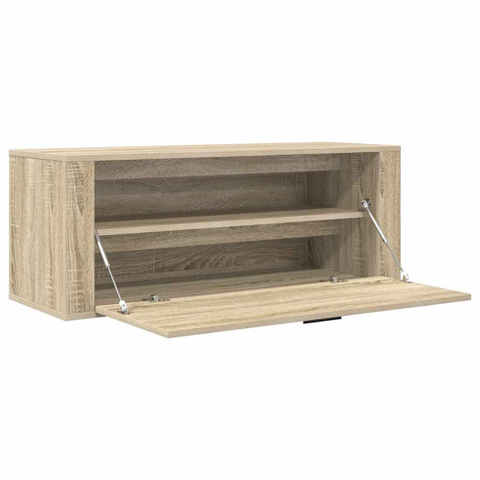 Veggmontert skoskap sonoma eik 100x35x38 cm konstruert tre