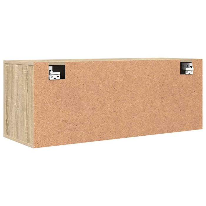 Veggmontert skoskap sonoma eik 100x35x38 cm konstruert tre