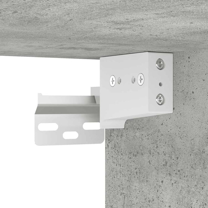 Veggmontert skoskap betonggrå 100x35x38 cm konstruert tre