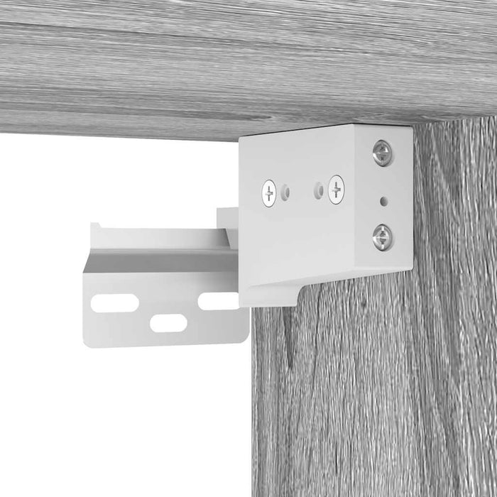 Veggmontert skoskap grå sonoma 100x35x38 cm konstruert tre