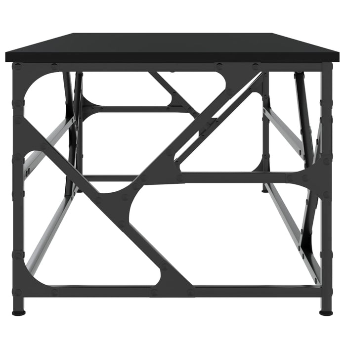 Salongbord svart 100x50x40 cm konstruert tre