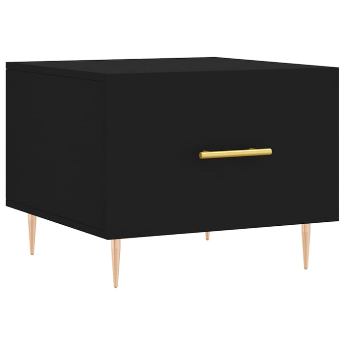 Salongbord svart 50x50x40 cm konstruert tre