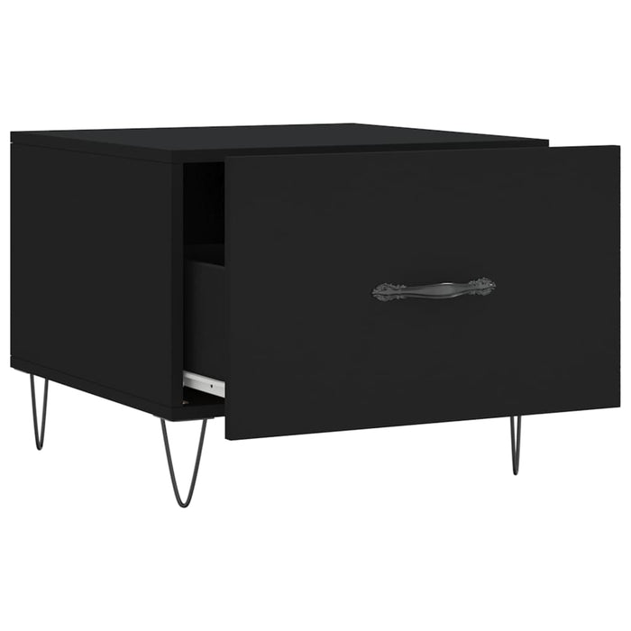 Salongbord svart 50x50x40 cm konstruert tre