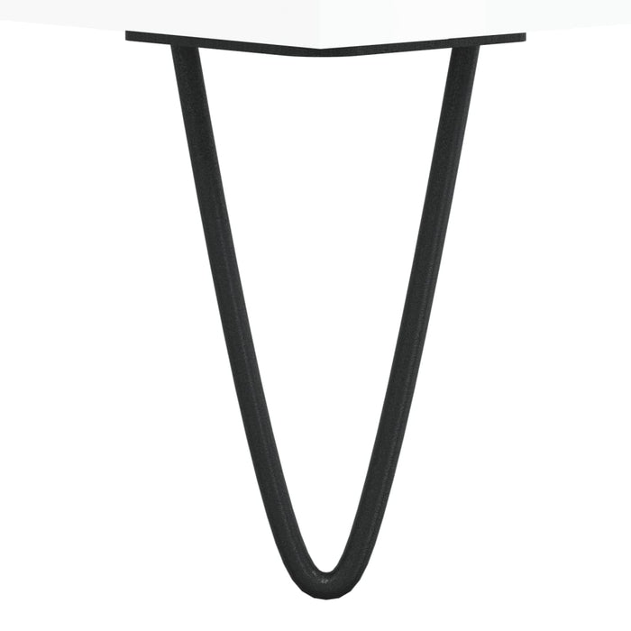 Salongbord høyglans hvit 50x50x40 cm konstruert tre