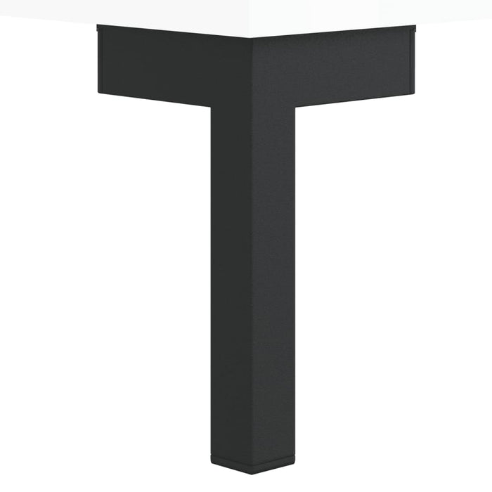 Salongbord høyglans hvit 50x50x40 cm konstruert tre