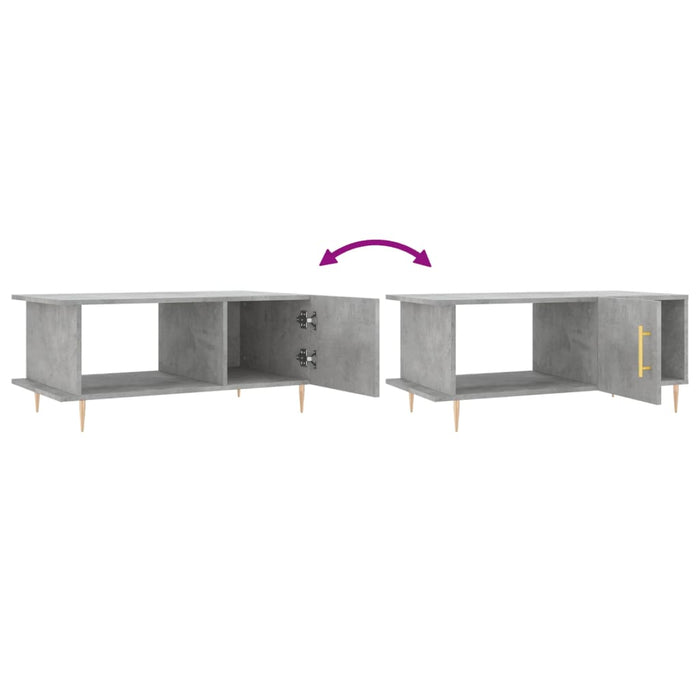 Salongbord betonggrå 90x50x40 cm konstruert tre