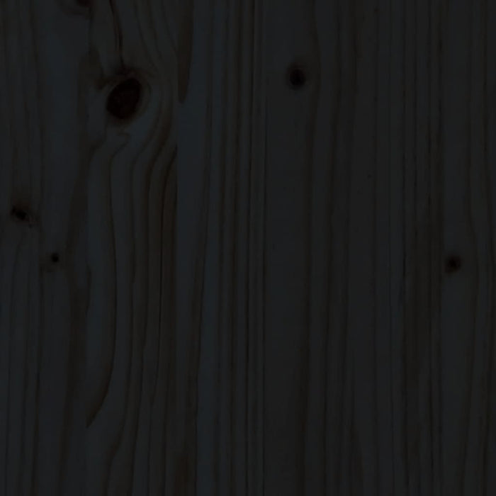 Høybed med gjerdedesign svart 150x50x70 cm heltre furu