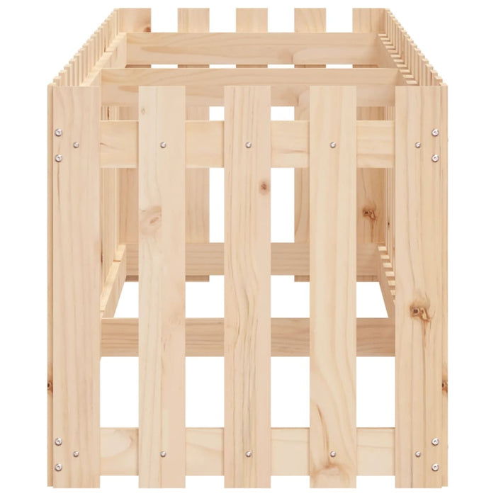 Plantekasse med gjerdedesign 200x50x50 cm heltre furu