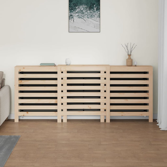 Radiatordeksel 210x21x85 cm heltre furu