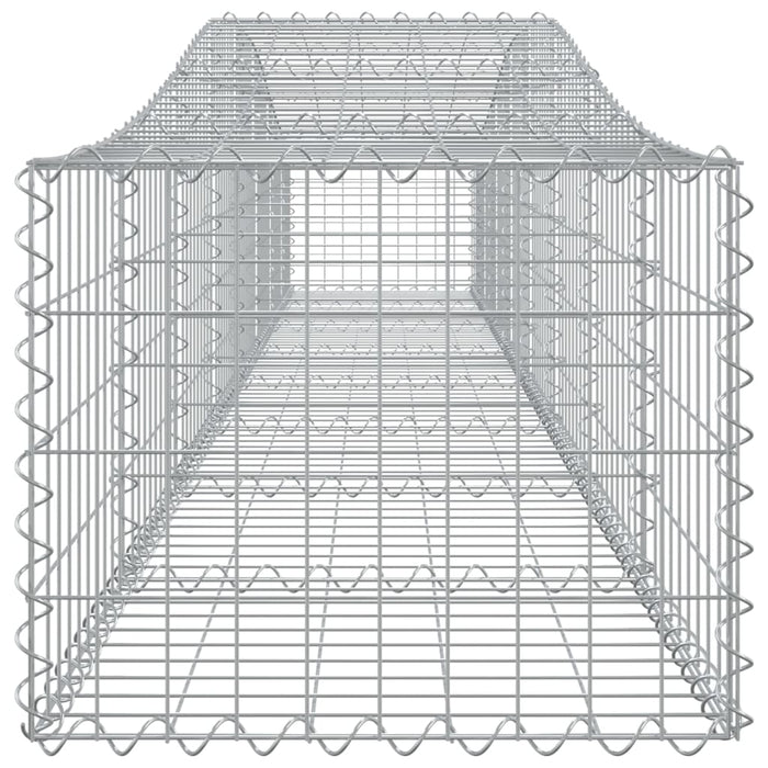 Gabionkurver buede 15 stk 400x50x40/60 cm galvanisert jern