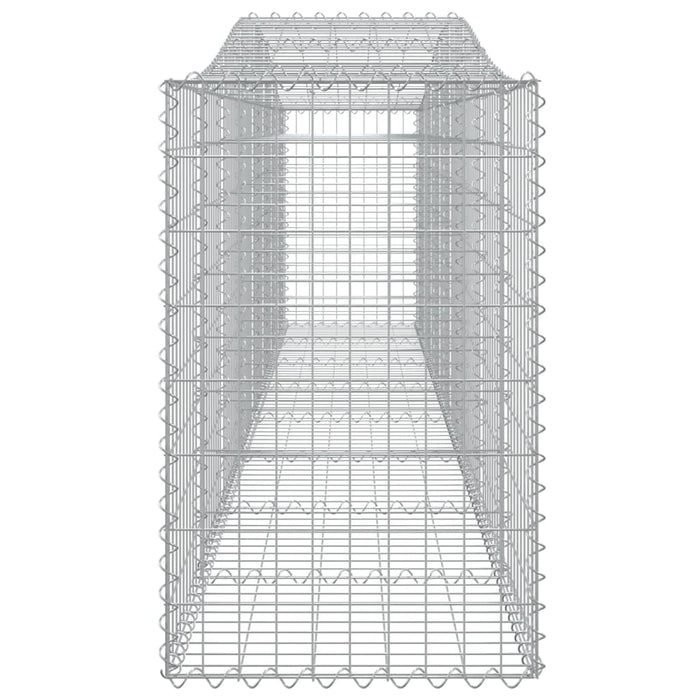 Gabionkurver buede 10 stk 400x50x80/100 cm galvanisert jern
