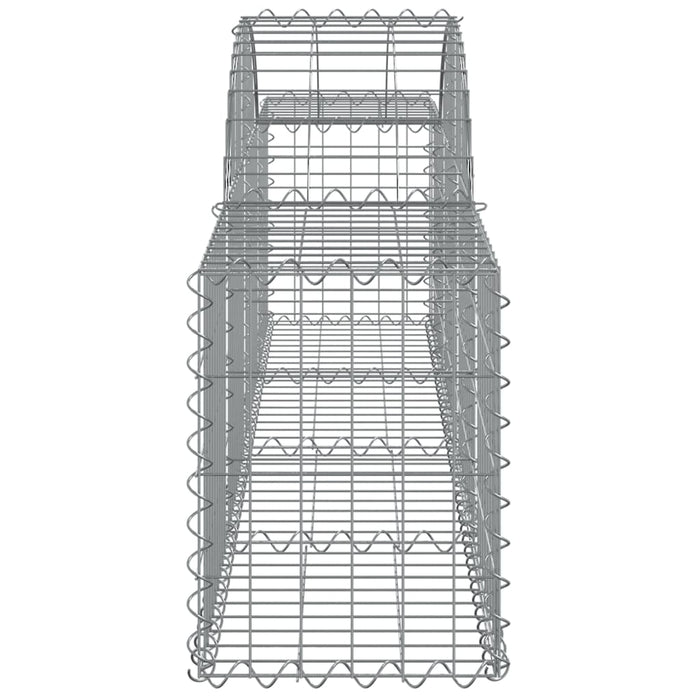 Gabionkurver buede 15 stk 200x30x40/60 cm galvanisert jern