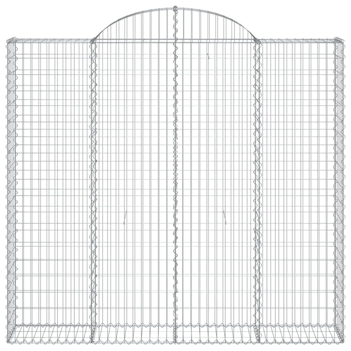 Gabionkurver buede 5 stk 200x30x180/200 cm galvanisert jern