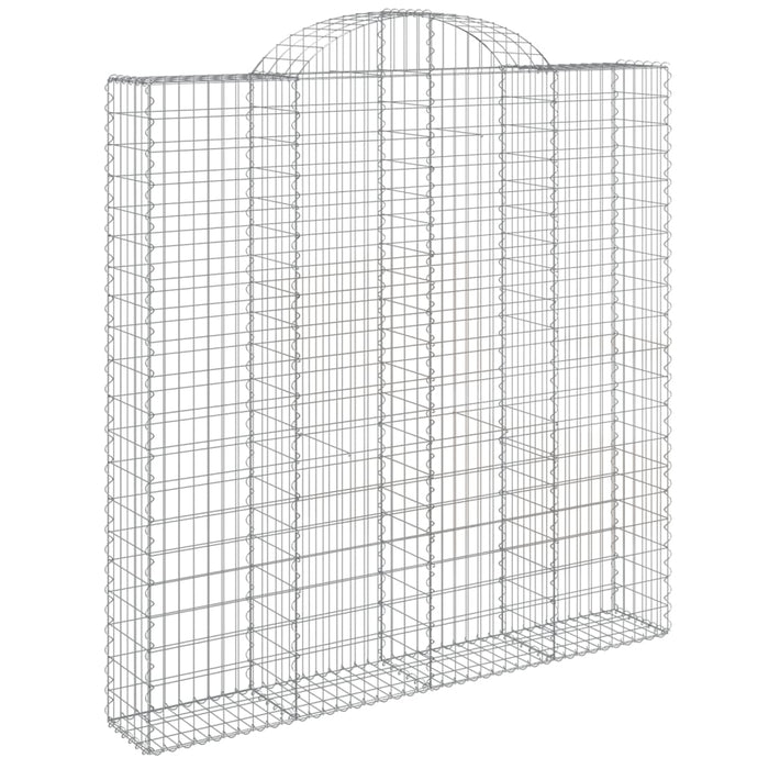 Gabionkurver buede 3 stk 200x30x200/220 cm galvanisert jern