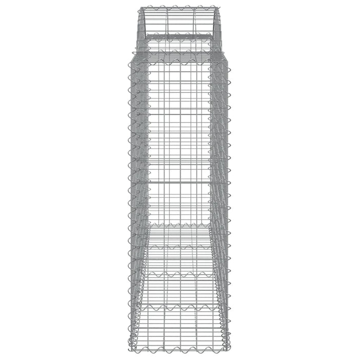 Gabionkurver buede 2 stk 200x50x120/140 cm galvanisert jern