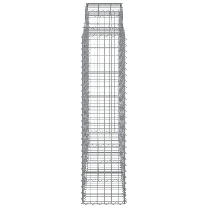 Gabionkurver buede 12 stk 200x50x160/180 cm galvanisert jern