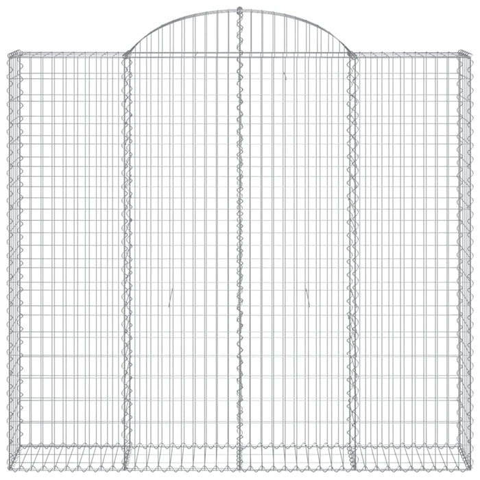 Gabionkurver buede 14 stk 200x50x180/200 cm galvanisert jern