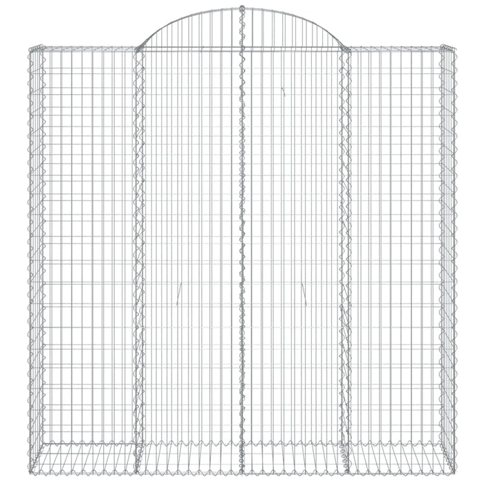 Gabionkurver buede 9 stk 200x50x200/220 cm galvanisert jern