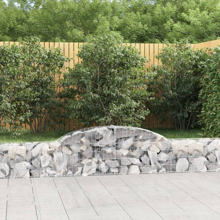 Gabionkurver buede 10 stk 300x30x40/60 cm galvanisert jern