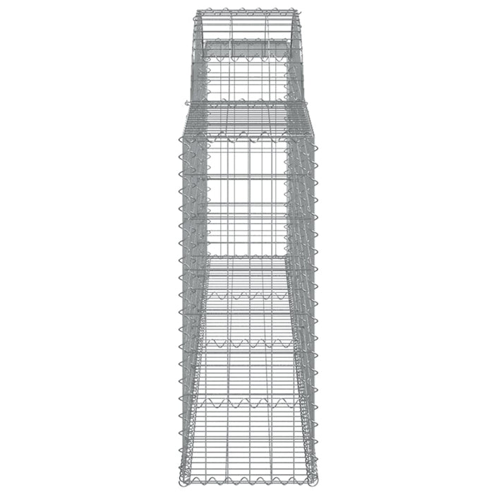 Gabionkurver buede 9 stk 300x30x80/100 cm galvanisert jern