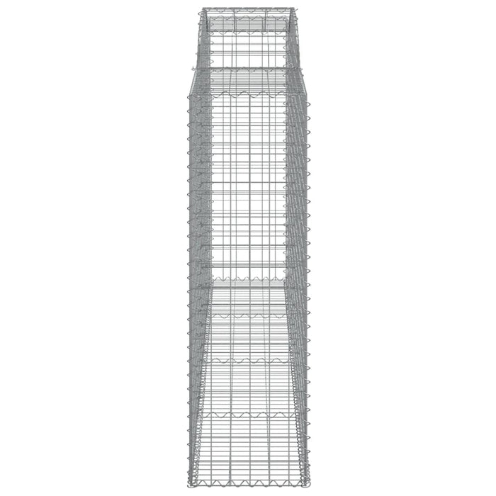 Gabionkurver buede 4 stk 300x50x160/180 cm galvanisert jern