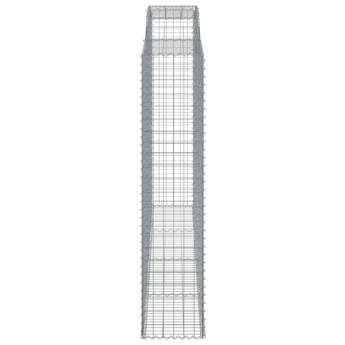 Gabionkurver buede 10 stk 300x50x220/240 cm galvanisert jern