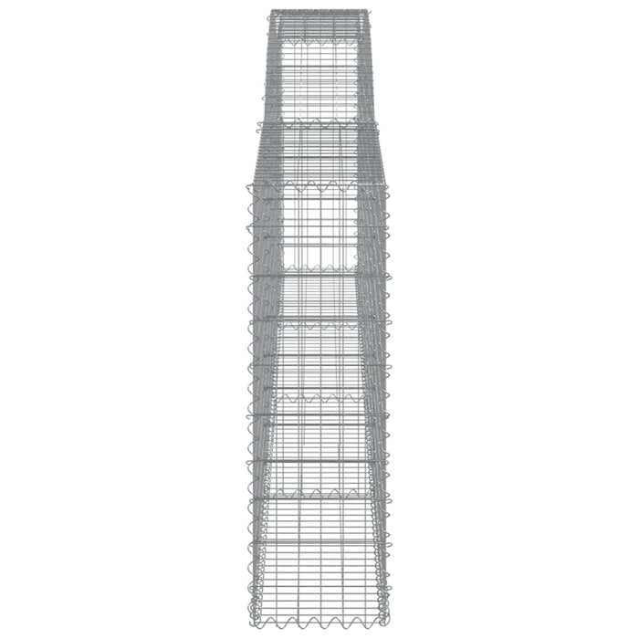 Gabionkurver buede 2 stk 400x30x100/120 cm galvanisert jern