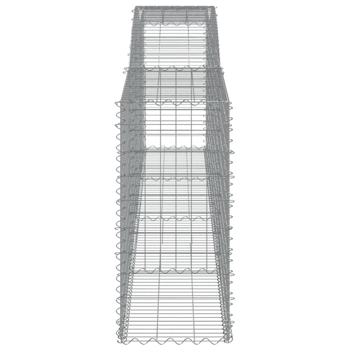 Gabionkurver buede 2 stk 400x50x100/120 cm galvanisert jern