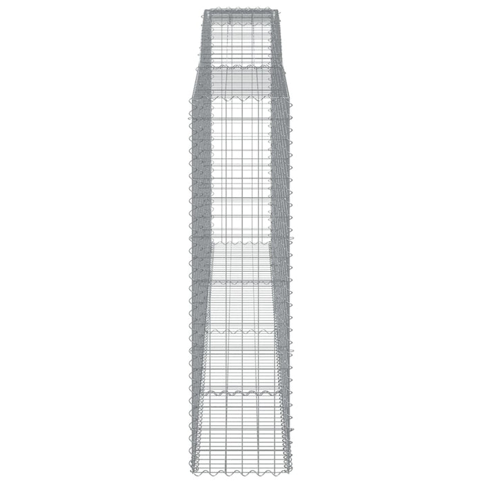 Gabionkurver buede 15 stk 400x50x180/200 cm galvanisert jern