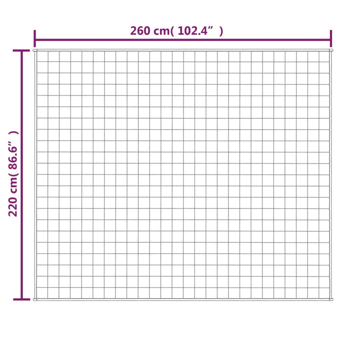 Vektdyne grå 220x260 cm 15 kg stoff