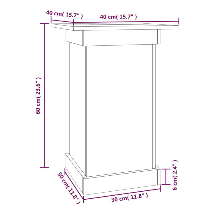 Blomsterstativ 40x40x60 cm heltre furu