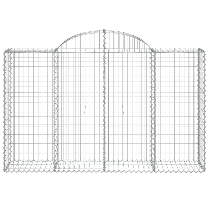 Gabionkurv buet 200x50x120/140 cm galvanisert jern