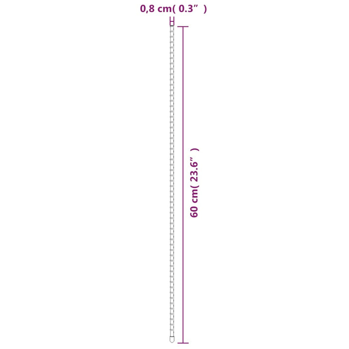 Hageplanteplugger 30 stk svart 60 cm stål