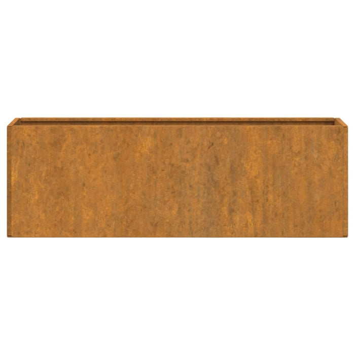 Vegghengte plantekasser 2 stk rust 53x10x17 cm cortenstål