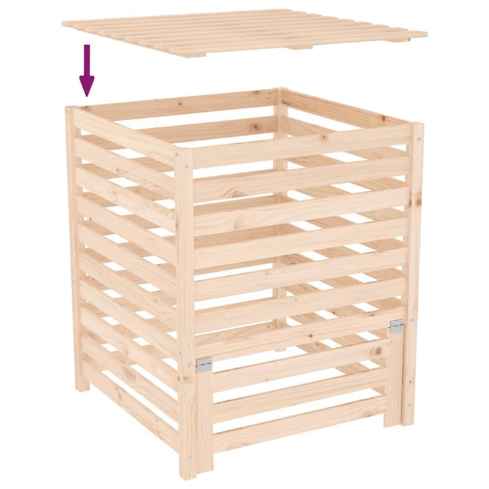 Kompostkasse 82,5x82,5x99,5cm heltre furu