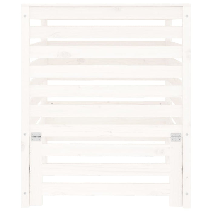 Kompostkasse hvid 82,5x82,5x99,5 cm heltre furu
