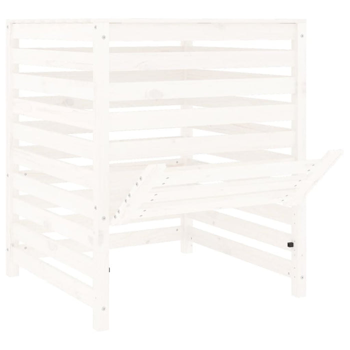 Kompostkasse hvid 82,5x82,5x99,5 cm heltre furu