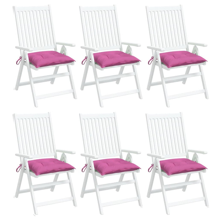 Stolputer 6 stk rosa 40x40x7 cm stoff