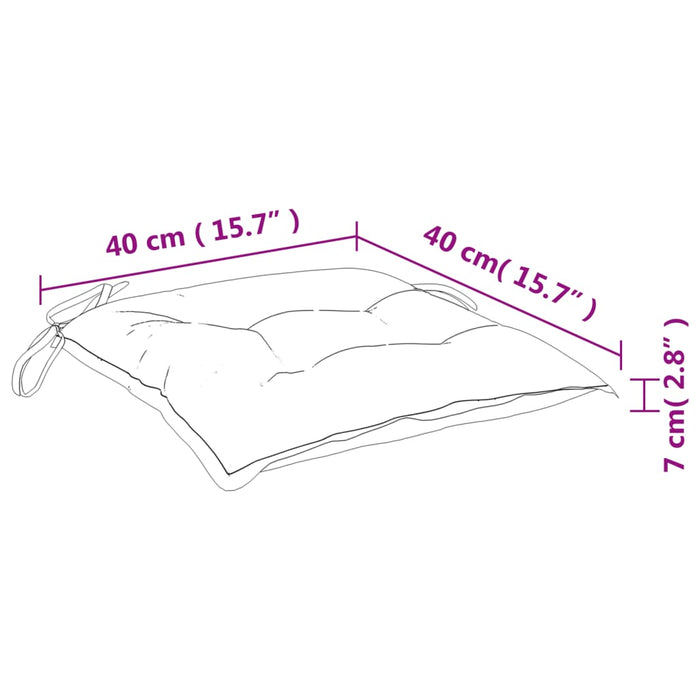 Stolputer 6 stk rosa 40x40x7 cm stoff