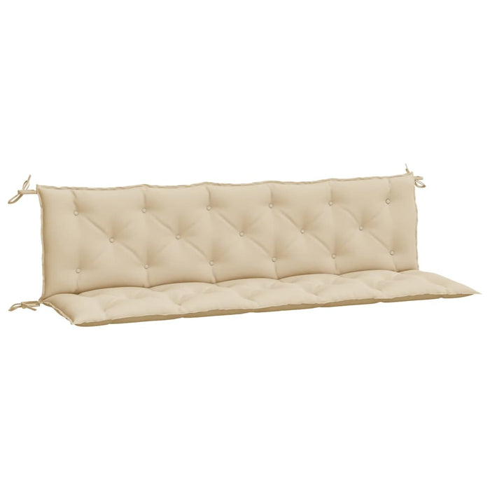 Puter til hagebenk 2 stk beige 180x50x7 cm oxfordstoff