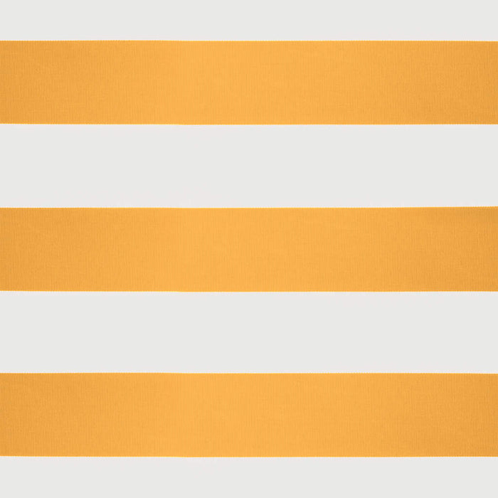 Uttrekkbar markise gul og hvit 3x2,5 m stoff og aluminium