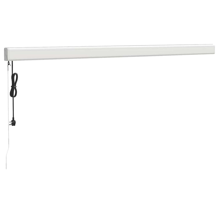 Uttrekkbar markise gul og hvit 4x3 m stoff og aluminium